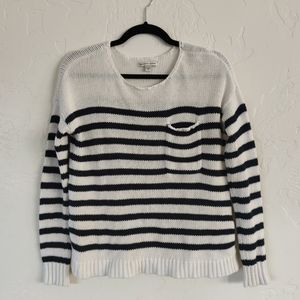 American eagle striped sweater with pocket